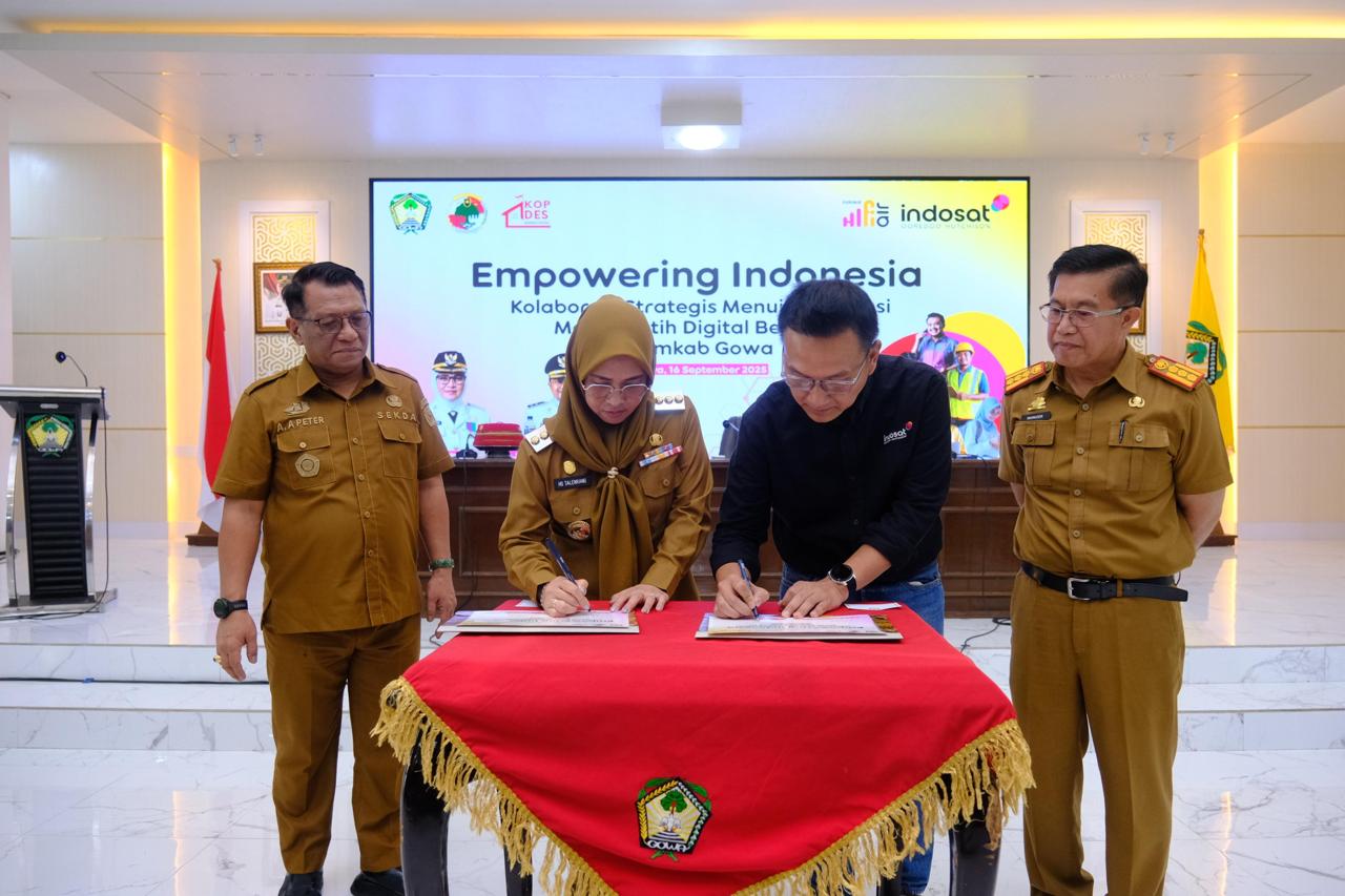 Bupati Gowa bersama Indosat mendorong digitalisasi Koperasi Merah Putih (KDMP) untuk memperluas pemasaran produk dan memperkuat ketahanan pangan daerah.