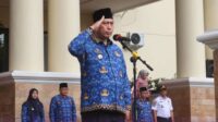 Wali Kota Pagar Alam Ludi Oliansyah pimpin upacara gabungan memperingati Hari Perhubungan Nasional 2025, Hari Pariwisata Sedunia, serta Hari Komunikasi dan Digital di Halaman Kantor Wali Kota, Rabu (17/9/2025).