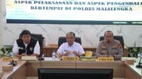 Polres Majalengka menyambut Tim Wasrik Tahap II Itwasda Polda Jabar di Aula Sindangkasih.