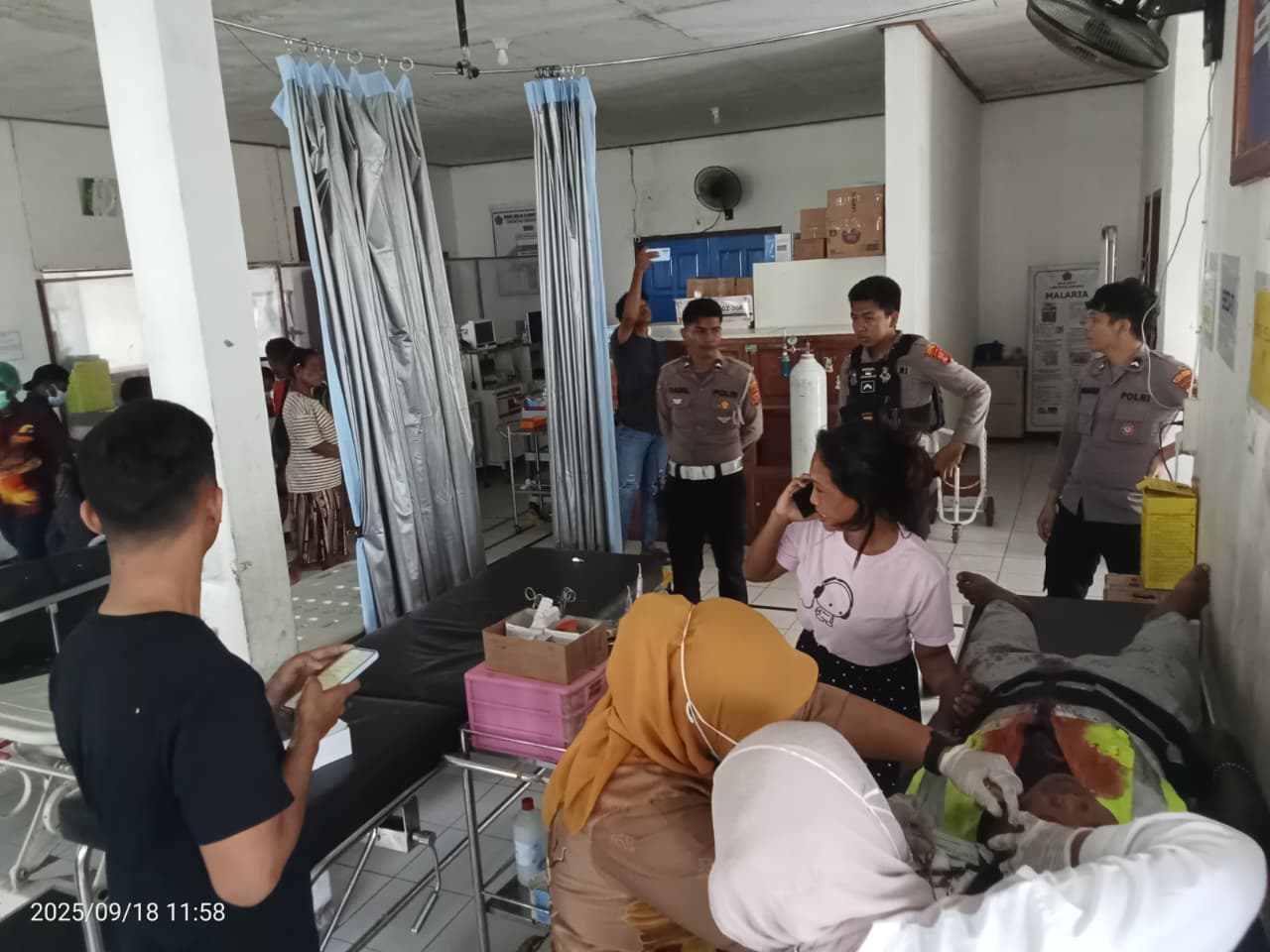 Satgas Damai Cartenz bersama Polres Yahukimo bergerak cepat menangani kasus penganiayaan pekerja proyek di Jalan Barak Seradala.