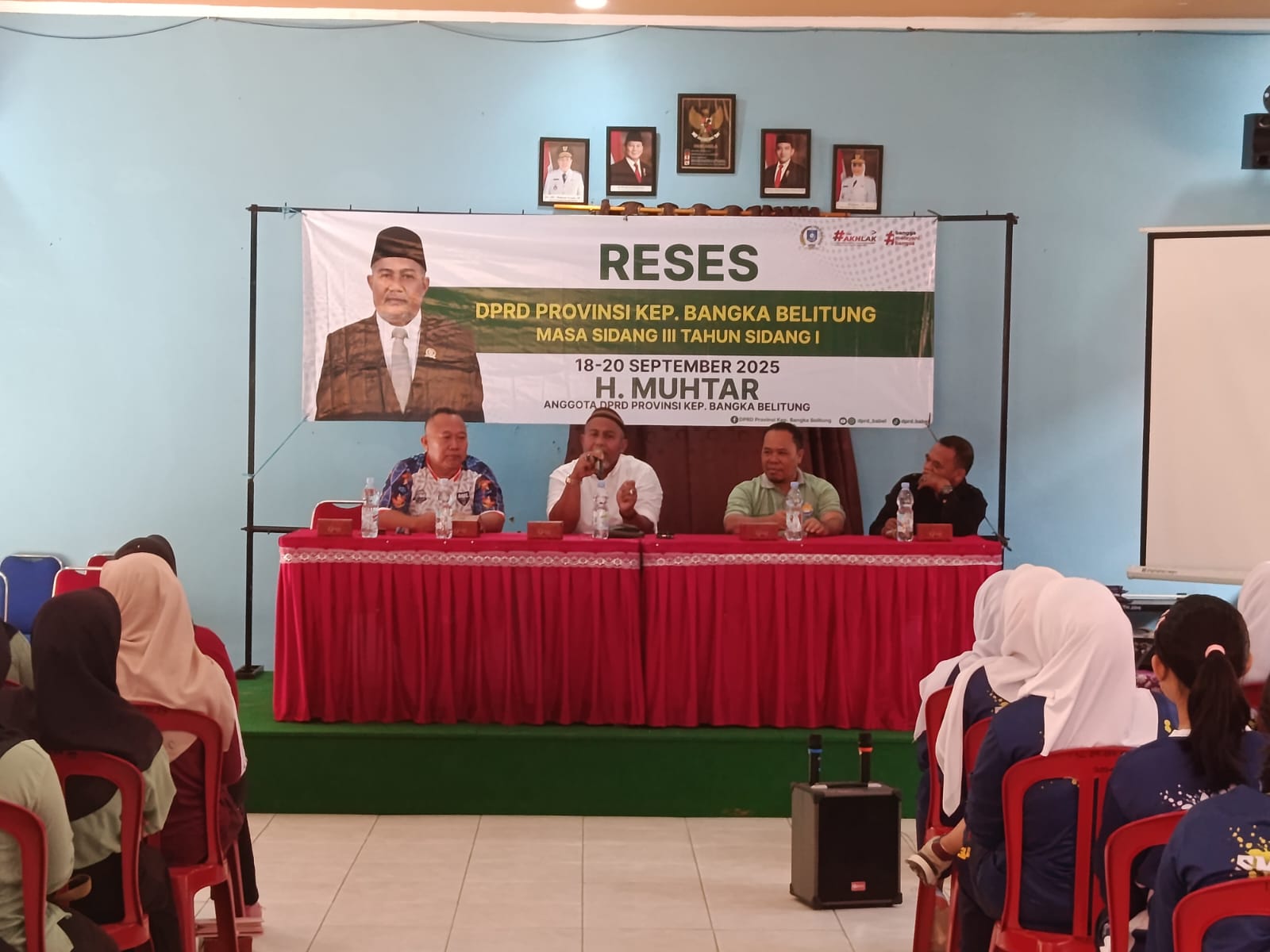 Anggota DPRD Provinsi Kepulauan Bangka Belitung, H. Muctar, menggelar reses di SMKN 3 Tanjungpandan, Kabupaten Belitung, Jumat (19/9/2025).