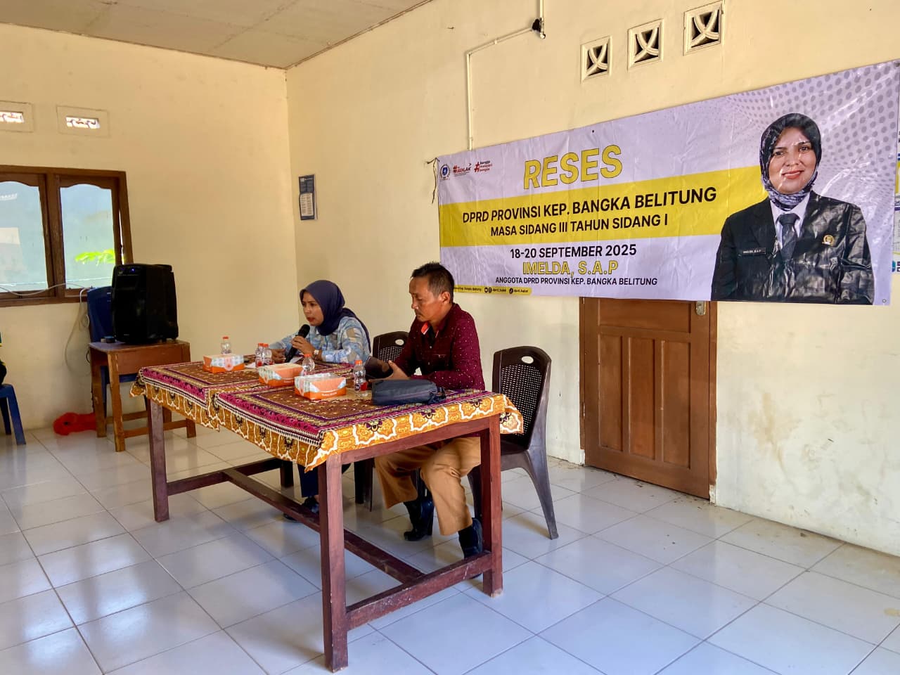 Anggota DPRD Babel, Imelda, menyerap aspirasi warga Dusun Limbung