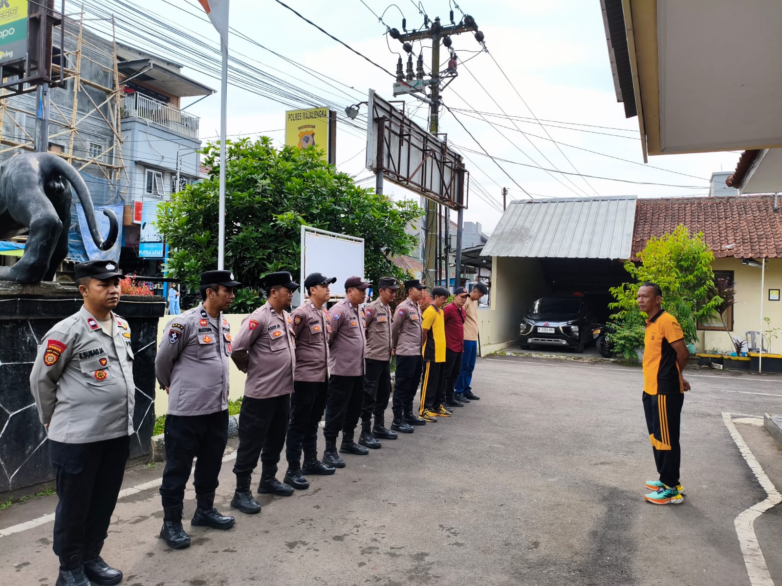 Polsek Cikijing gelar apel pagi dipimpin Kapolsek AKP Asep Rusmawan