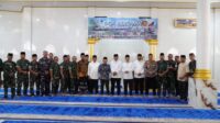 Direktur Polairud Polda Bengkulu, Kombes Pol. Trisno Eko Santoso, menghadiri doa bersama HUT ke-80 TNI di Lanal Bengkulu