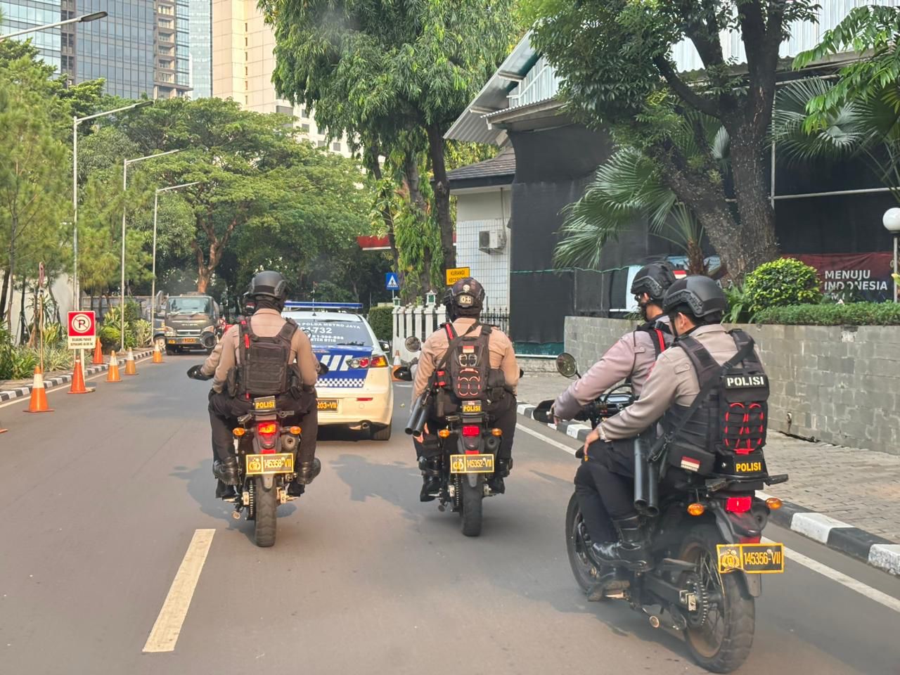 Polda Metro Jaya kembali menggelar patroli skala besar di Jakarta dengan melibatkan 119 personel.