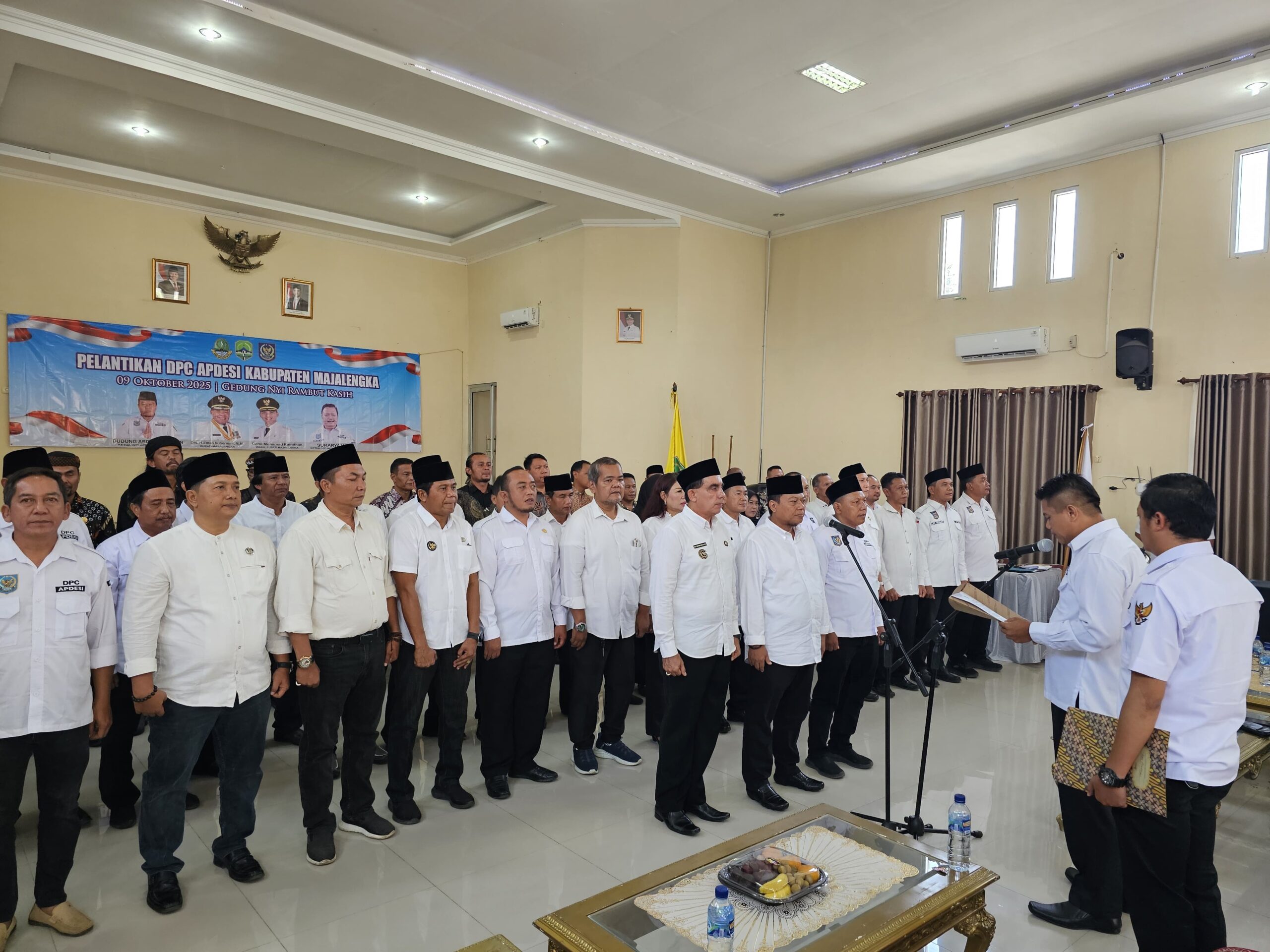 DPC APDESI Majalengka periode 2025–2030 resmi dilantik di Gedung Nyi Rambut Kasih