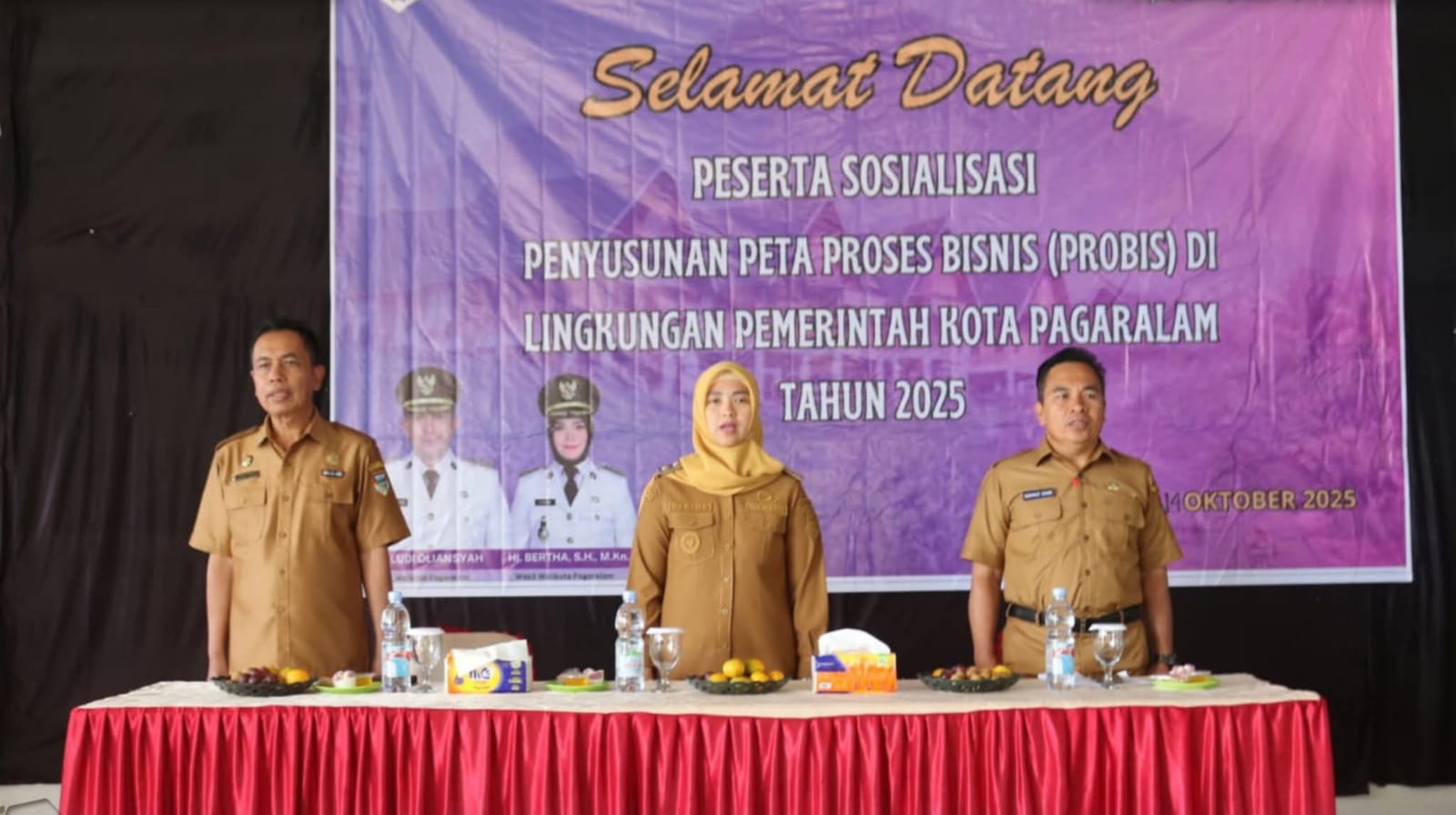 Wakil Wali Kota Pagar Alam Hj. Bertha membuka Sosialisasi Penyusunan Peta Proses Bisnis (Probis) Tahun 2025.