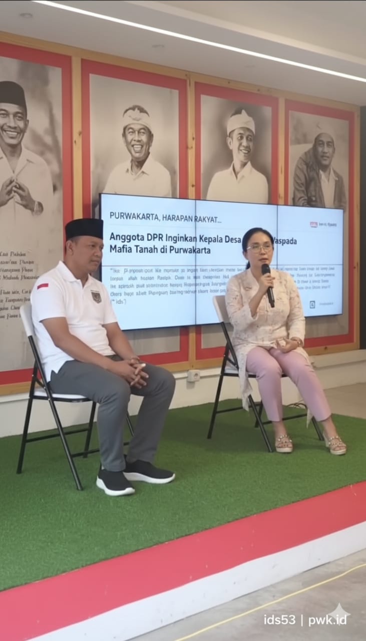 Anggota DPR RI Fraksi PDI Perjuangan, Ike, mengingatkan para Kepala Desa di Purwakarta agar tidak terlibat praktik mafia tanah.