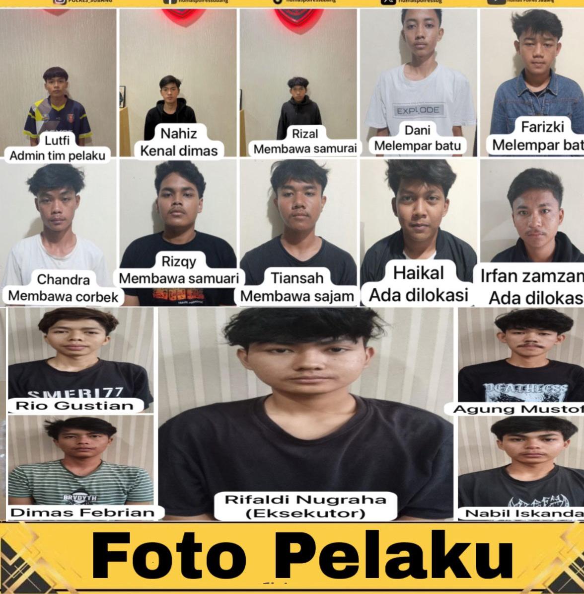 15 pelaku tawuran brutal di Cibogo hanya dalam 72 jam