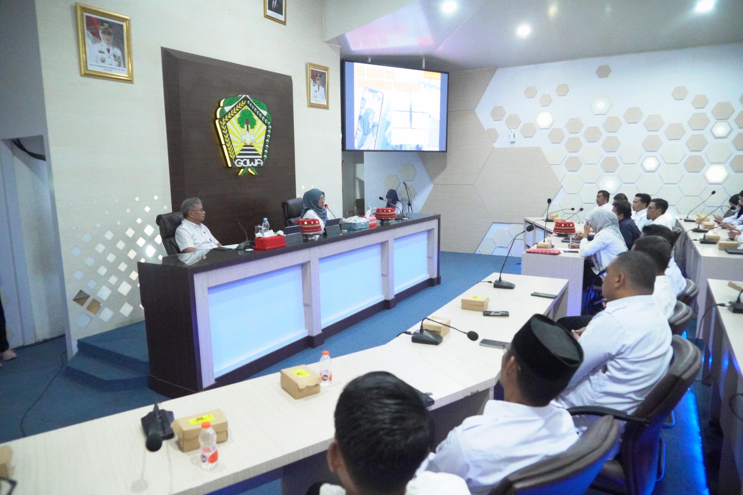 Pertemuan Bakohumas dan Admin Media Sosial Lingkup Pemkab Gowa Tahun 2025 di Baruga Karaeng Pattingalloang, Kantor Bupati Gowa, Rabu (15/10/2025).