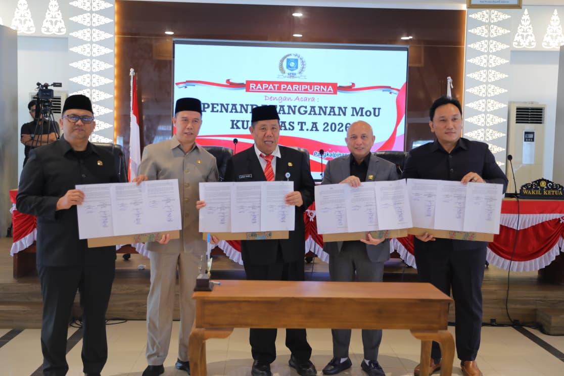 DPRD dan Pemprov Kepulauan Bangka Belitung menandatangani MoU KUA-PPAS 2026