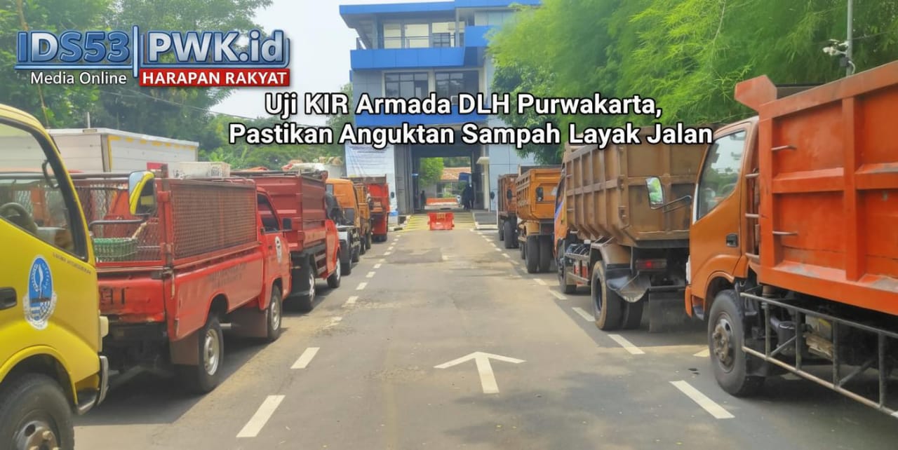 DLH Purwakarta melaksanakan Uji KIR terhadap 70 armada pengangkut sampah di Dishub Purwakarta