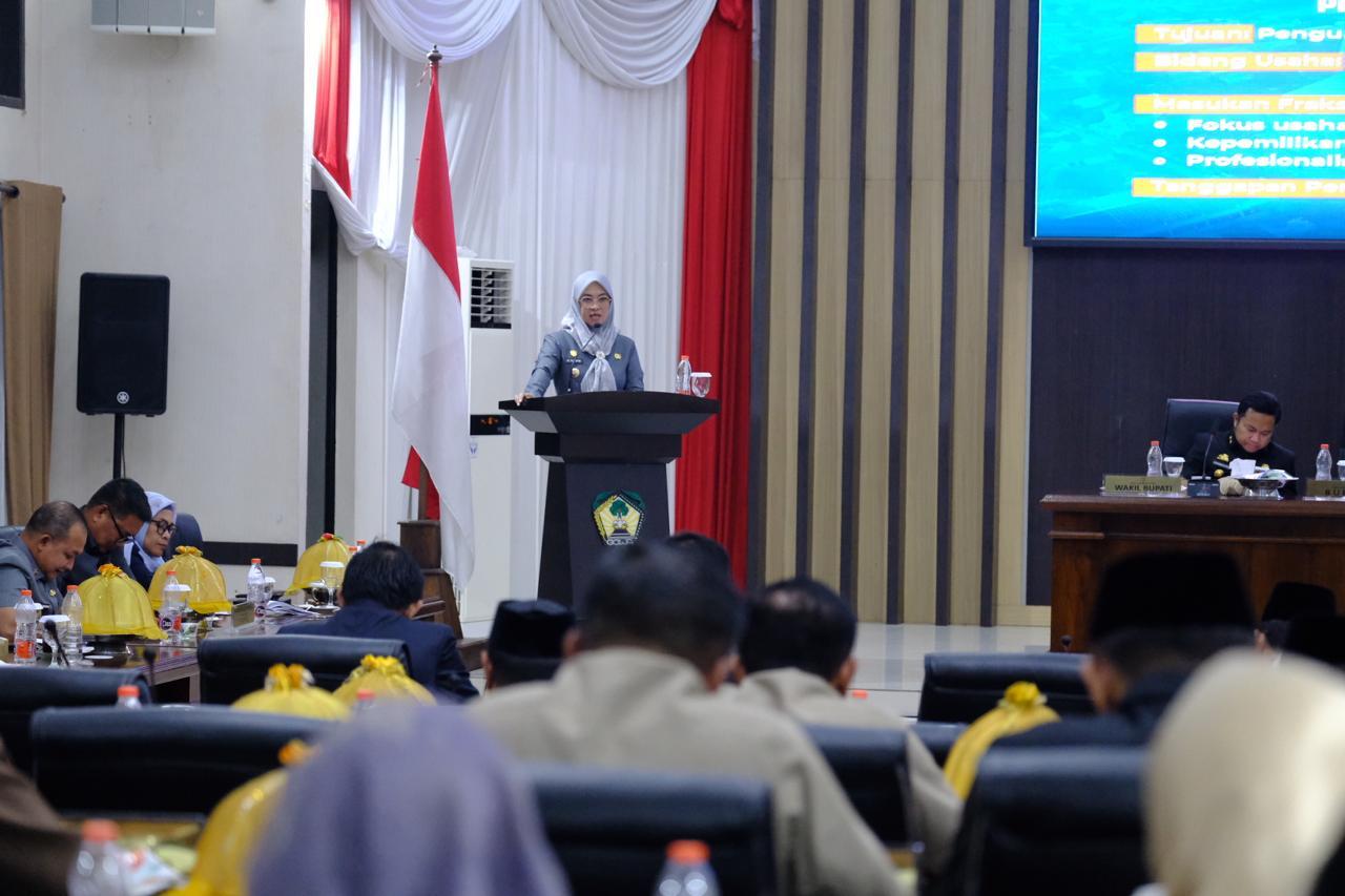 Bupati Gowa Sitti Husniah Talenrang menyampaikan apresiasi kepada seluruh anggota DPRD