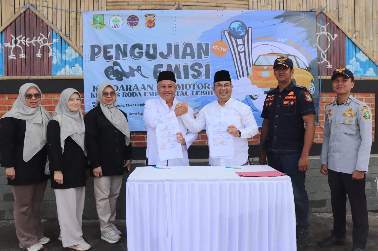 DLH dan Dishub Kota Sukabumi menggelar uji emisi kendaraan pada 22–23 Oktober 2025 di Terminal Jalur Lingkar Selatan