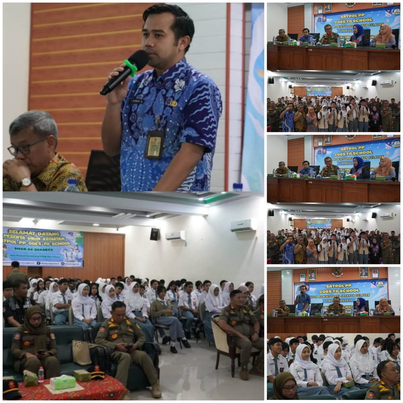 Satpol PP Jakarta Selatan bersama Kecamatan Tebet gelar Satpol PP Goes To School di SMAN 26 Jakarta.