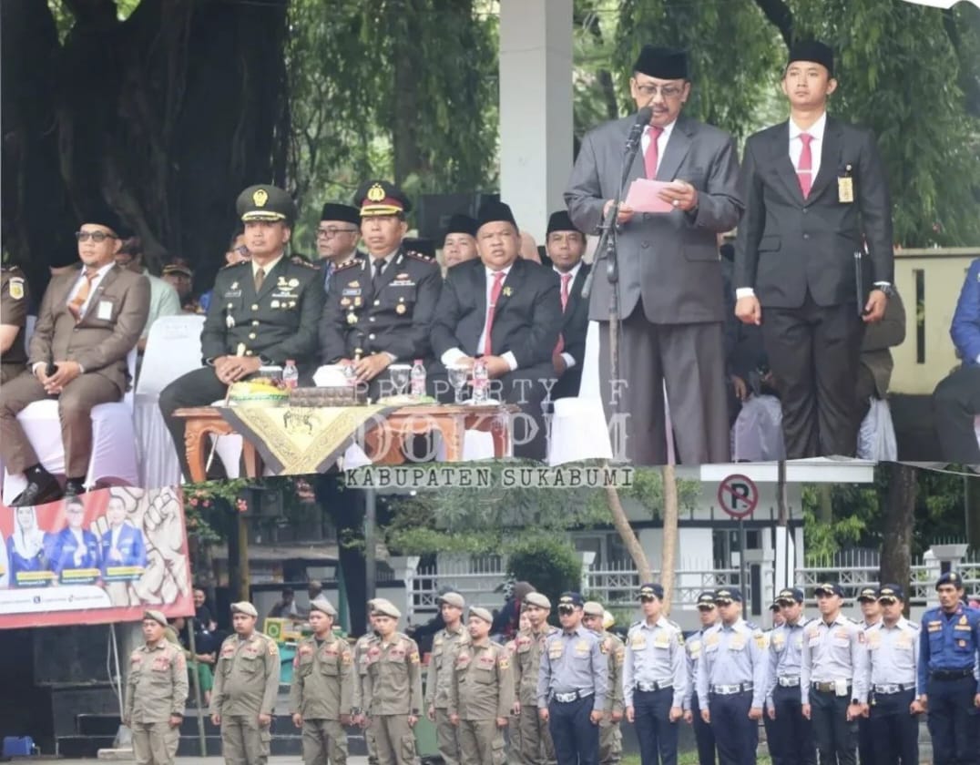 Bupati Sukabumi H. Asep Japar bertindak sebagai inspektur upacara peringatan Hari Sumpah Pemuda ke-97 Tahun 2025