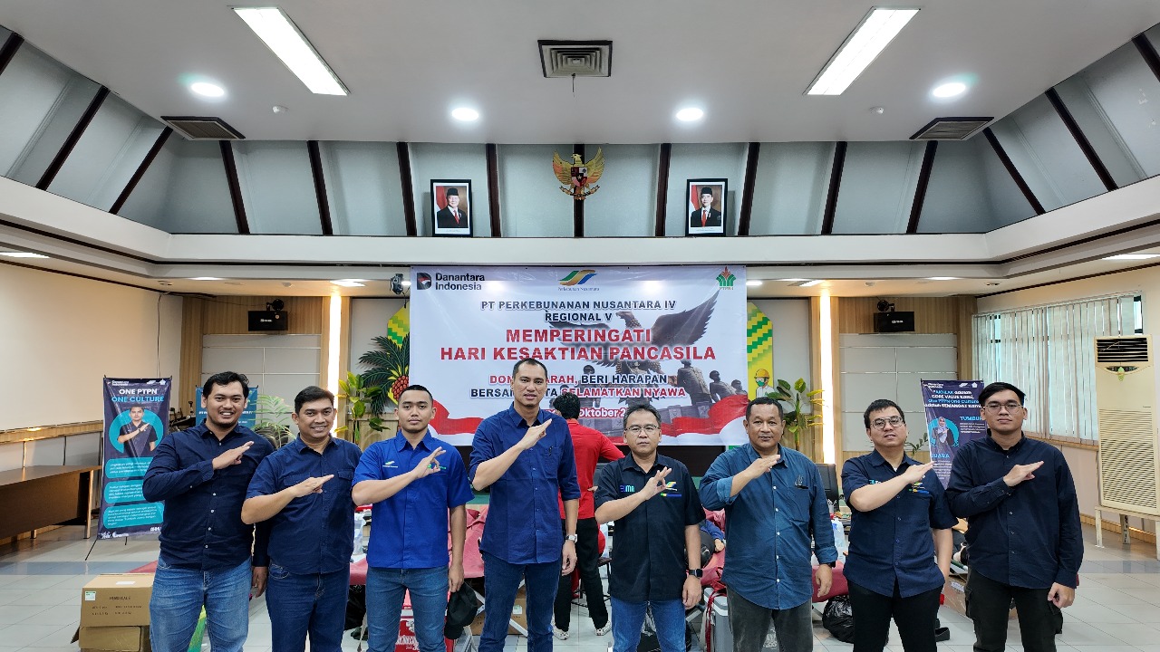 PTPN IV Regional V peringati Hari Kesaktian Pancasila lewat upacara dan donor darah