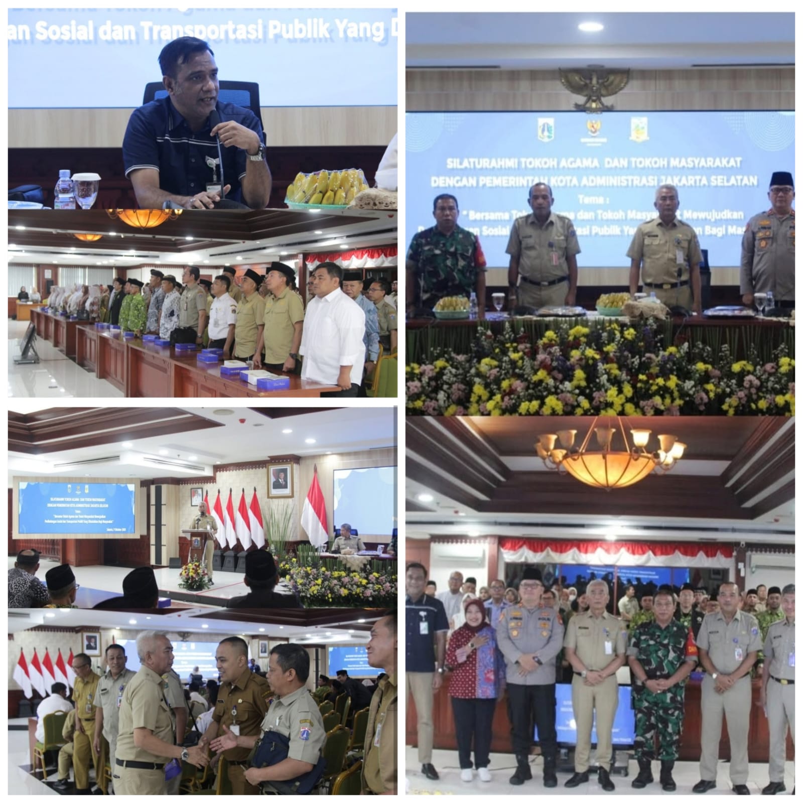 Pemkot Jakarta Selatan menggelar silaturahmi tokoh agama dan masyarakat untuk memperkuat kolaborasi sosial dan sosialisasi transportasi publik bersama Transjakarta.