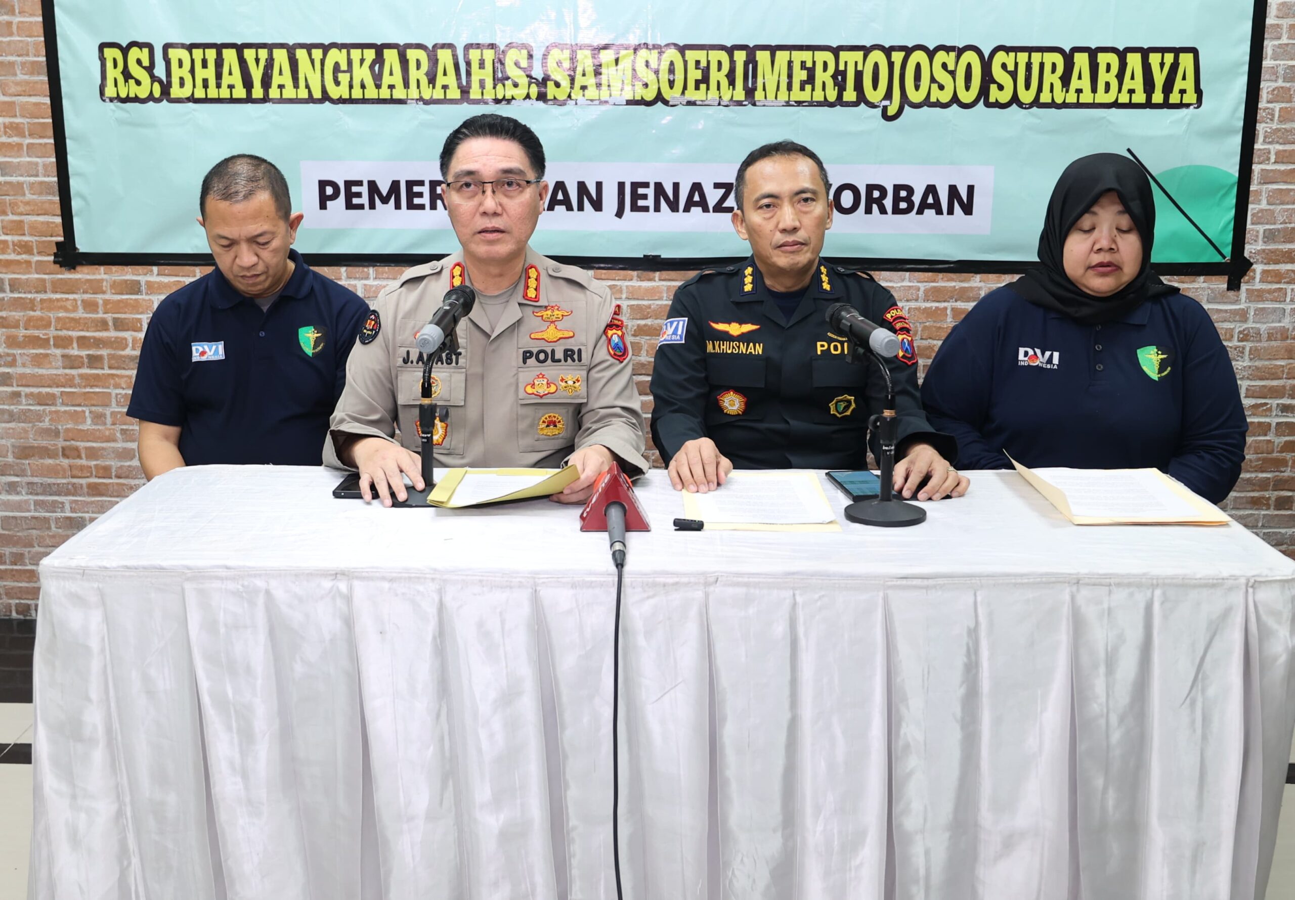 Tim DVI Polda Jawa Timur berhasil mengidentifikasi 34 korban ambruknya Ponpes Al Khoziny di Sidoarjo