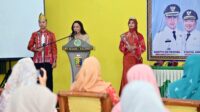 Zita Anjani membuka pelatihan Tuping 12 Wajah di SMK Negeri 1 Kalianda.