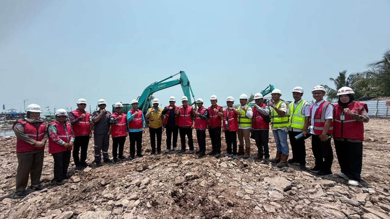 Kemenko Pangan meninjau pembangunan Kampung Nelayan Merah Putih di Desa Ketapang, Lampung Selatan.