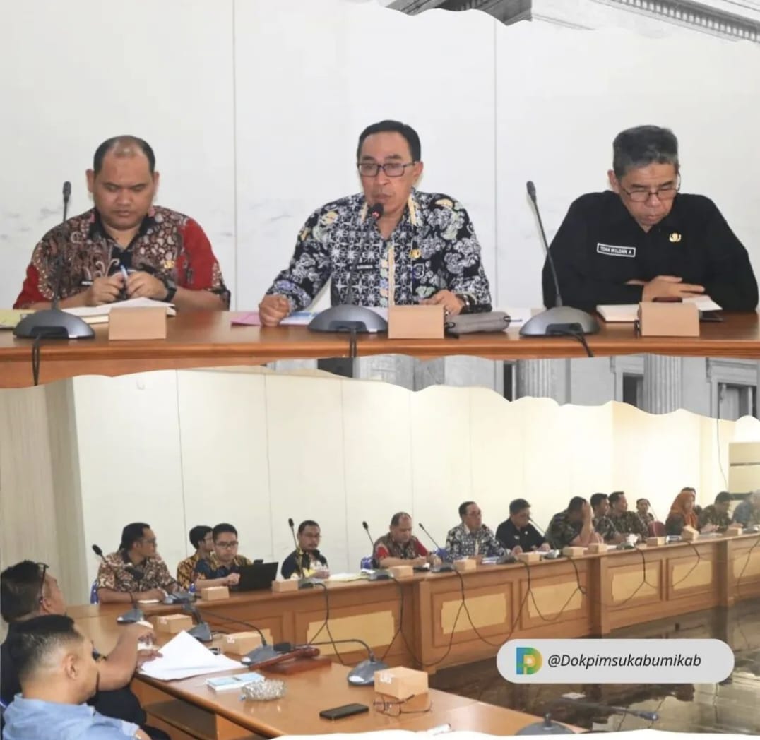 Sekda Sukabumi H. Ade Suryaman menghadiri rapat kerja gabungan Badan Anggaran DPRD dan Tim TAPD Kabupaten Sukabumi
