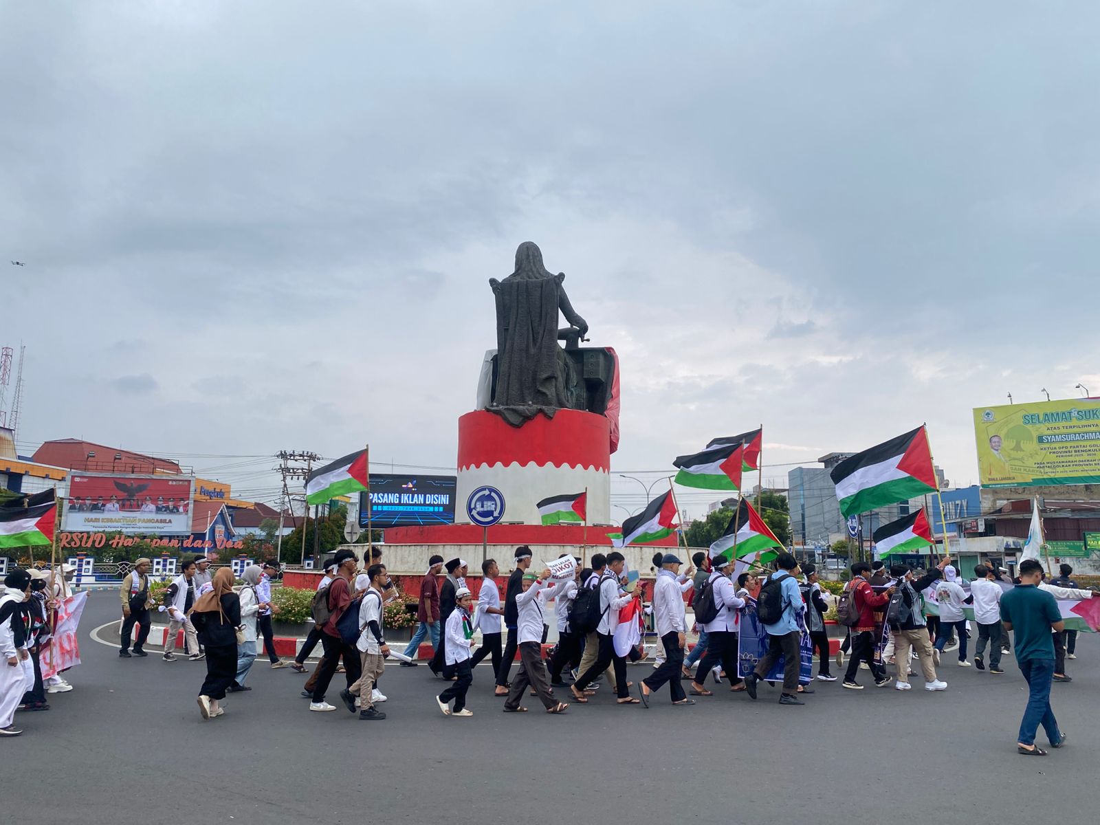 PW KAMMI Bengkulu menggelar aksi damai mendukung kemerdekaan Palestina.