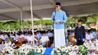Bupati Lampung Selatan Radityo Egi Pratama pimpin upacara peringatan Hari Santri Nasional 2025 di Candipuro.