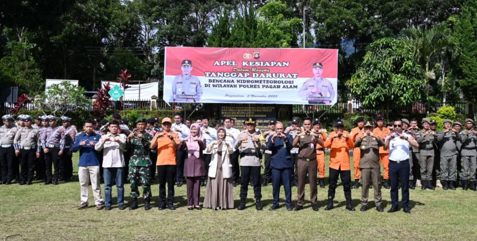 Polres Pagaralam Gelar Apel Kesiapsiagaan Hadapi Cuaca Ekstrem dan Potensi Bencana Hidrometeorologi