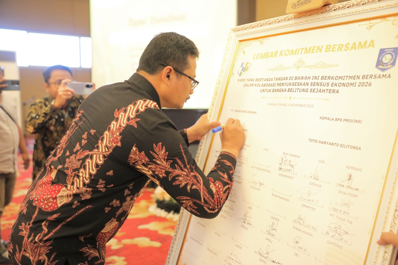 Pj Sekda Babel Fery Afriyanto mewakili Gubernur Hidayat Arsani membuka Rakor dan Sosialisasi Sensus Ekonomi 2026.