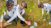 Wali Kota Pagar Alam Ludi Oliansyah menanam pohon wujud kepedulian terhadap kelestarian alam