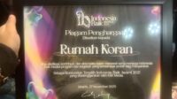 Rumah Koran Gowa meraih Indonesia Baik Awards 2025 atas kontribusi nyata dalam literasi lingkungan dan pertanian berkelanjutan di Desa Kanreapia