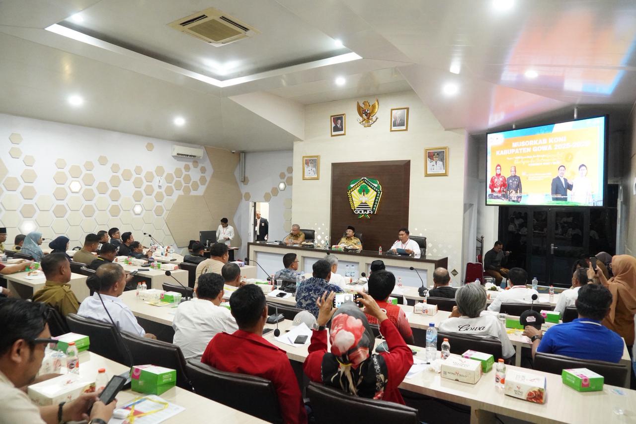 Musorkab KONI Gowa menetapkan Arifuddin Saeni sebagai Ketua KONI periode 2025–2029