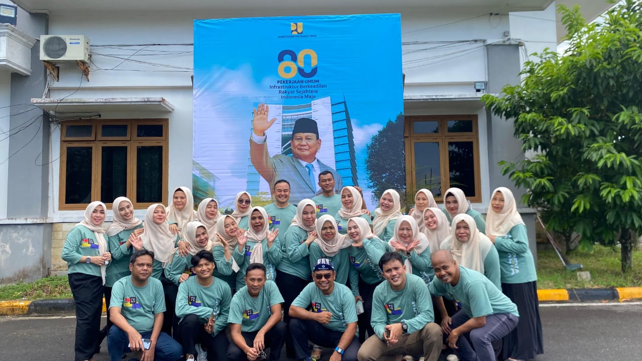 Dinas PUPRPRKP Babel menggelar apel Hari Bakti PU ke-80
