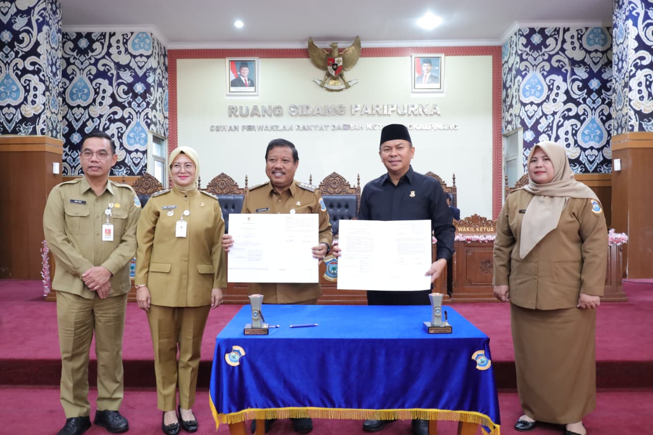 Pemkot dan DPRD Pangkalpinang menyepakati Rancangan Awal RPJMD 2025–2029.