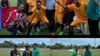 Wakil Wali Kota Banjar menutup Turnamen Sepak Bola U-40 Pemuda Pancasila 2025 hasil kolaborasi MPC Pemuda Pancasila dan DPC KAI Kota Banjar.