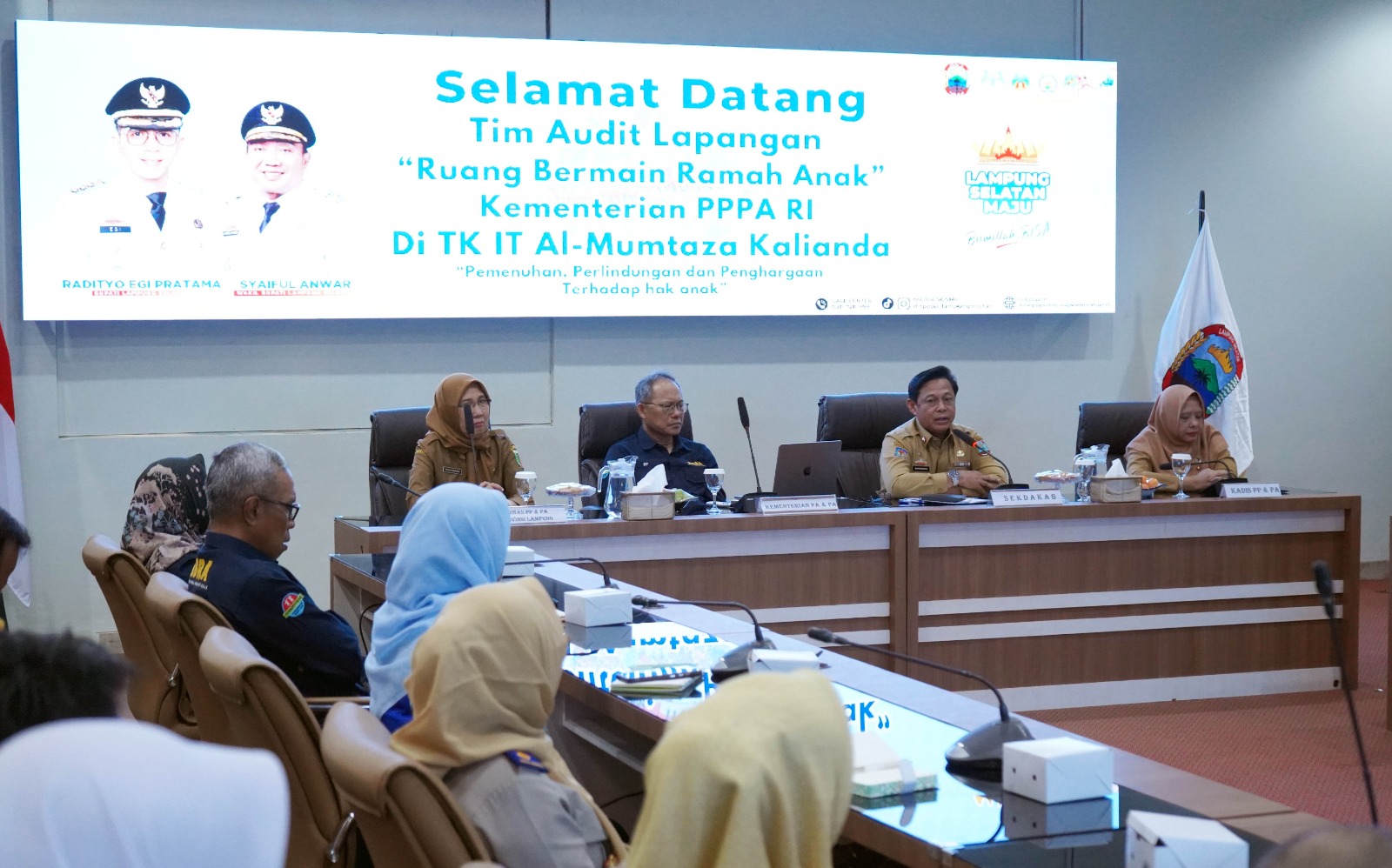 Kementerian PPPA melakukan audit RBRA di TK IT Al Mumtaza Lampung Selatan