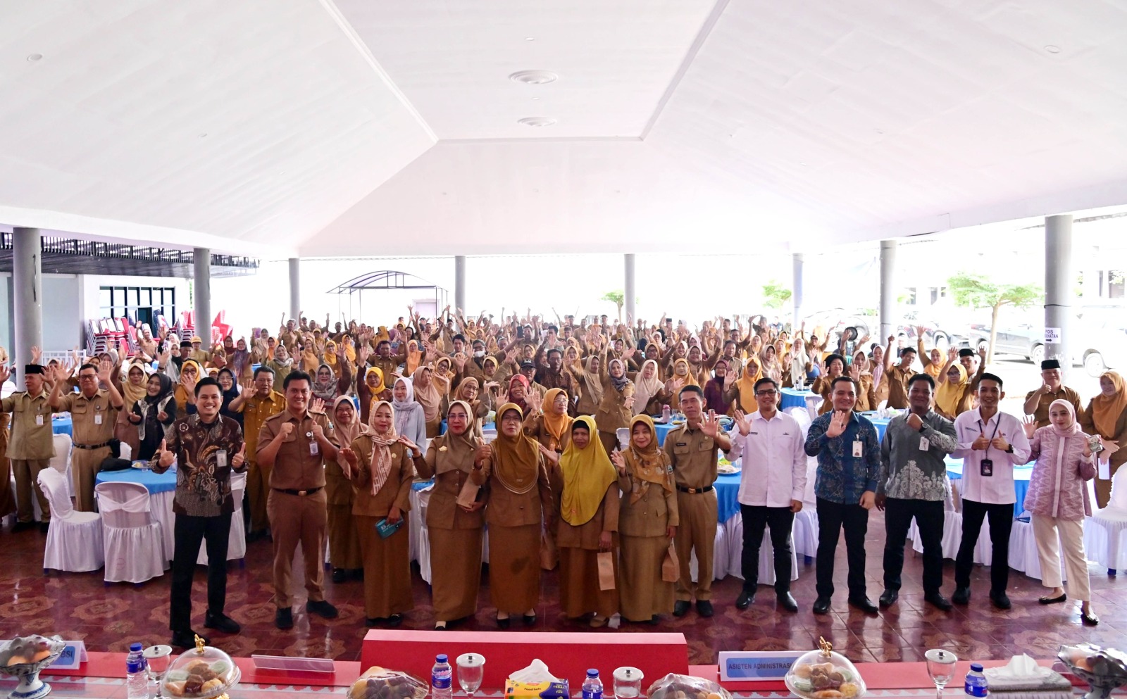 Sosialisasi Layanan Pensiun Pegawai Negeri Sipil (PNS) Terpadu Tahun 2025 di Aula Sebesi, Gedung PKK Lampung Selatan, Senin (15/12/2025).