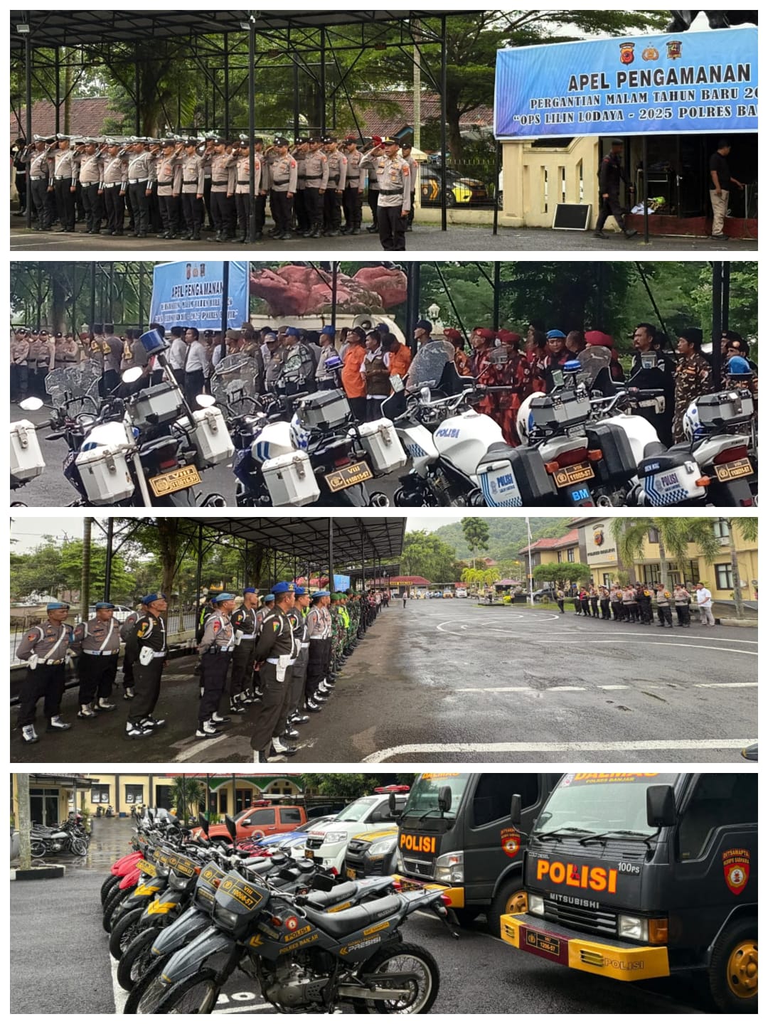 Polres Banjar menggelar Doa Lintas Agama dan Apel Gabungan Pengamanan menjelang Tahun Baru 2026