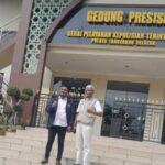 Subawi bersama kuasa hukumnya membuat klarifikasi ke Polres Tangerang Selatan.