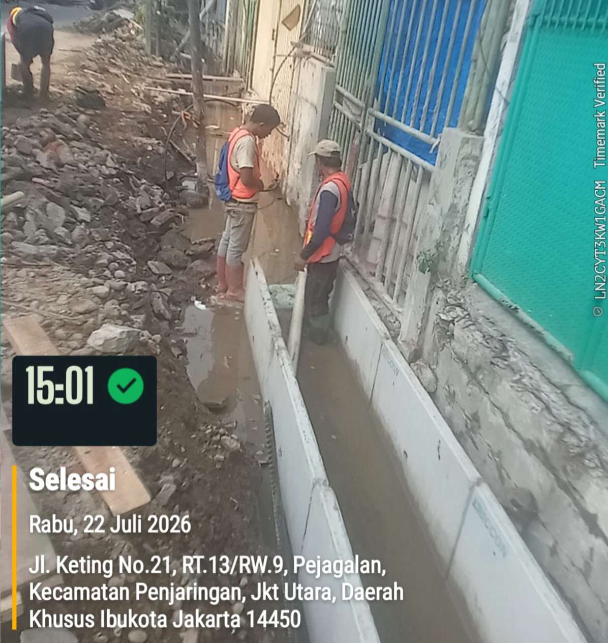 Proyek lanjutan peningkatan Prasarana, Sarana, dan Utilitas (PSU) milik Suku Dinas Perumahan Rakyat dan Kawasan Permukiman (Sudin PRKP)