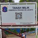 Ilustrasi plang aset milik Pemda DKI Jakarta.