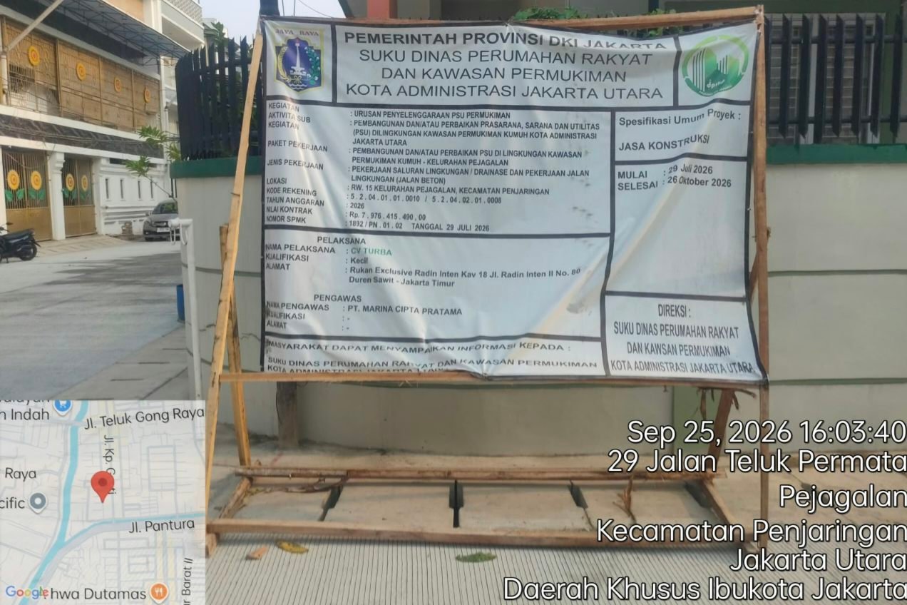 IMG 20260927 142801 Papan proyek Sudin Perumahan Jakarta Utara.