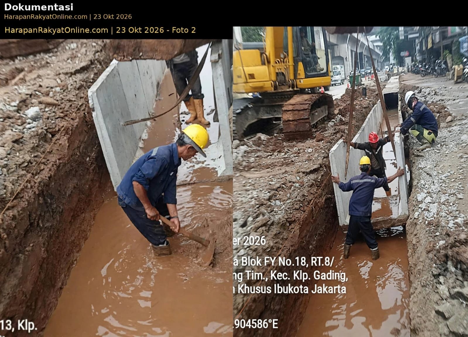 IMG 20261023 WA0080 Proyek perbaikan saluran drainase di Jalan Boulevard Raya Blok FY No. 4 dan No. 18, Kelurahan Kelapa Gading Timur,